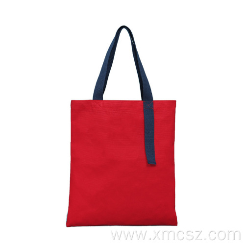 Foldable full print shopping tote-bag with long stripe